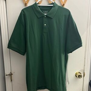 L.L. Bean Men's Forest Green Polo